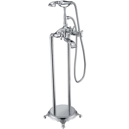 Anzzi Tugela 3-Handle Claw Foot Tub Faucet, Polished Chrome FS-AZ0052CH